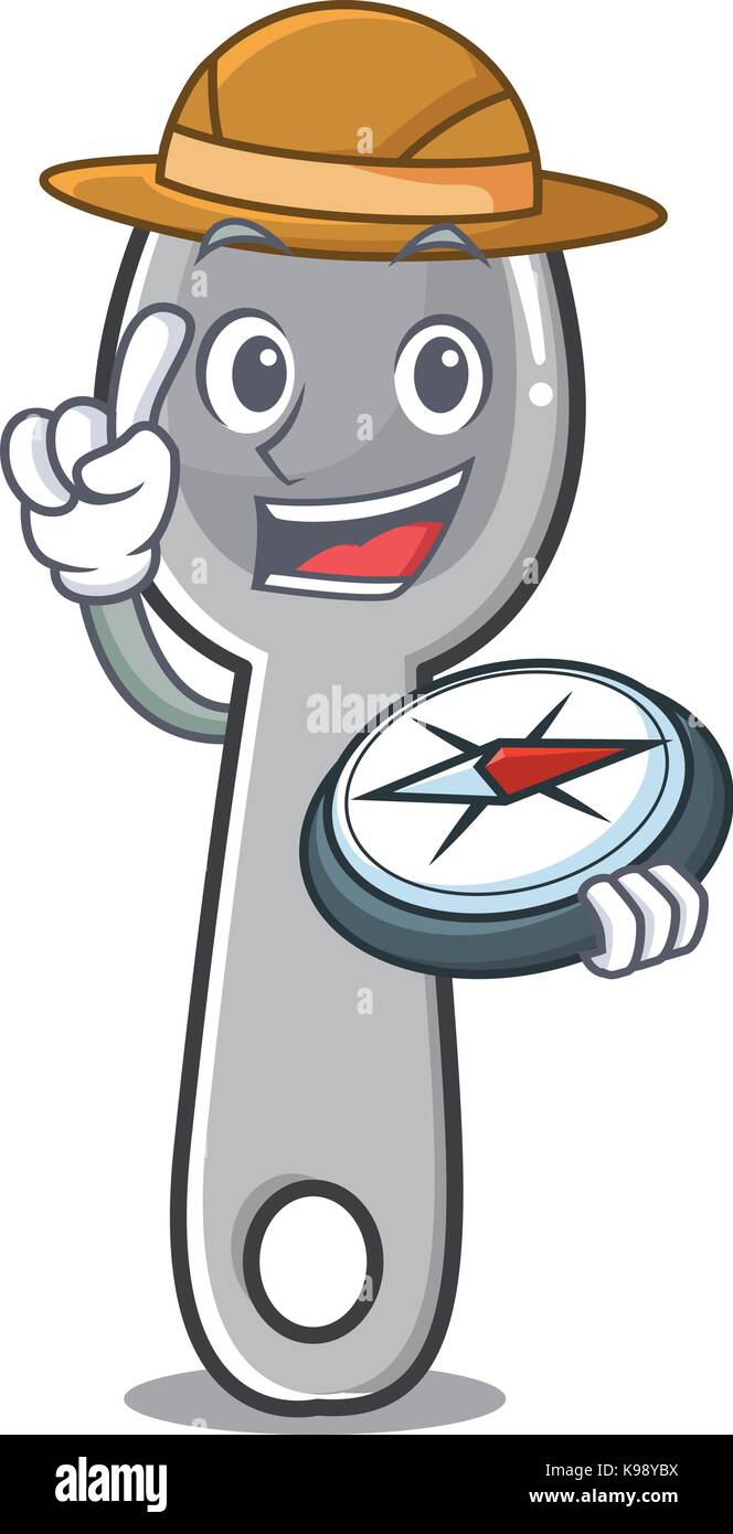 Explorer spoon character cartoon style Stock Vector Image & Art - Alamy