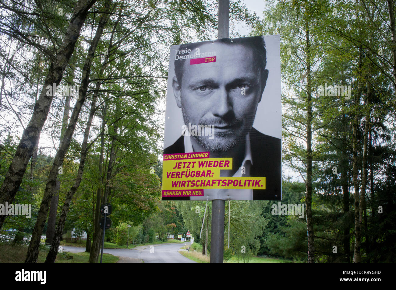 Christian Lindner, FDP pre-election campaign poster Stock Photo