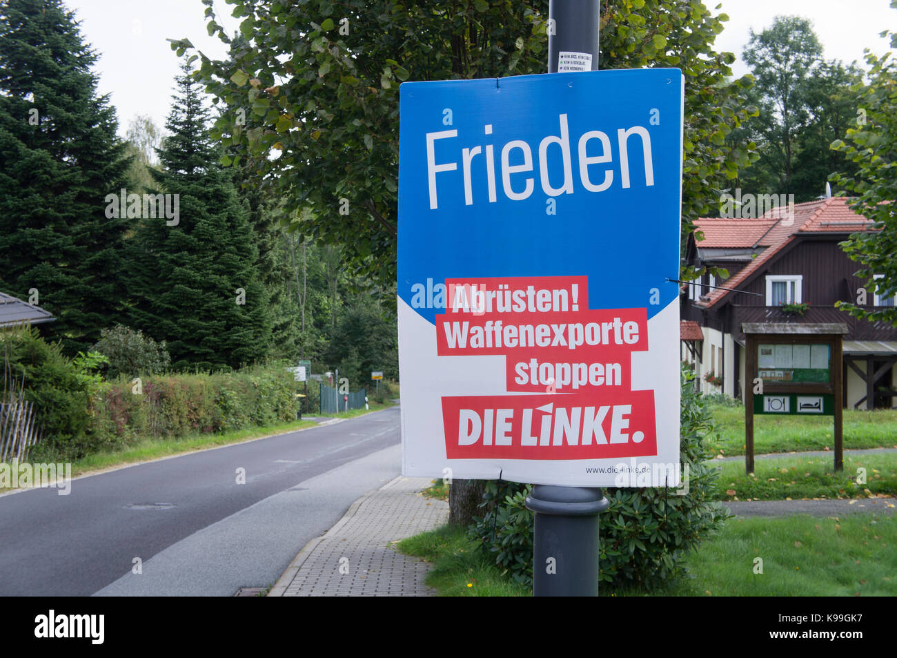 Die Linke pre-election campaign poster Stock Photo