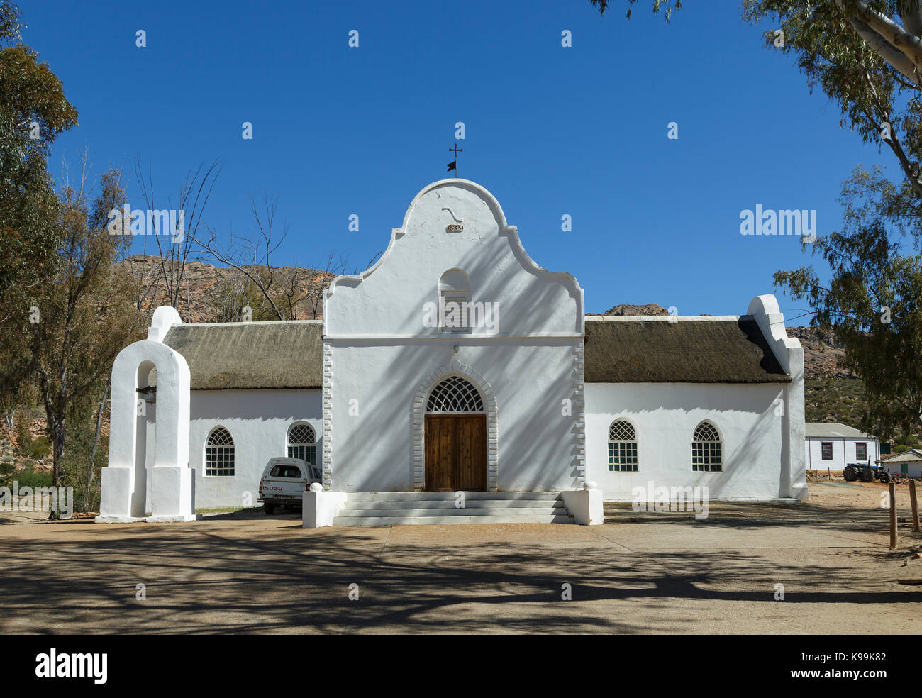 Moravian church at the mission station, Wuppertal (or Wupperthal), South Africa Stock Photo