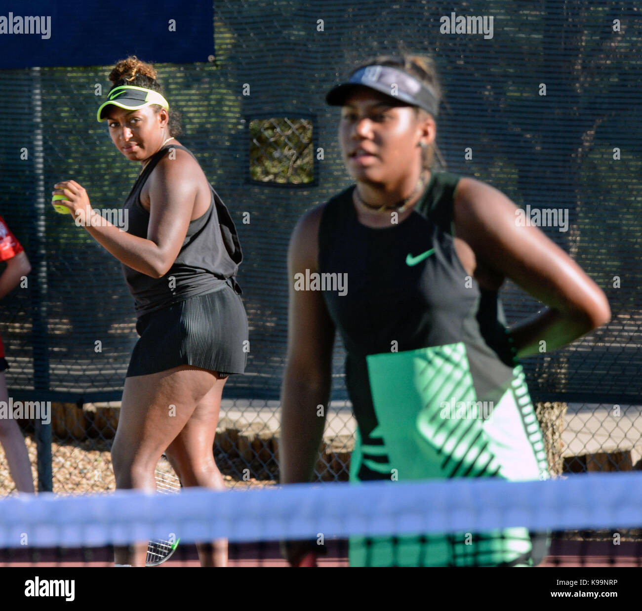 Albuquerque, NM, USA. 21st Sep, 2017. Ivana Corley looks to her sister