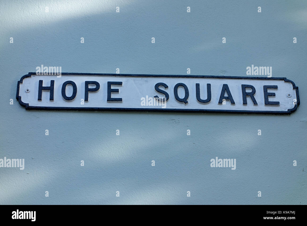 A sign for hope Square, Weymouth, Dorset, England Stock Photo