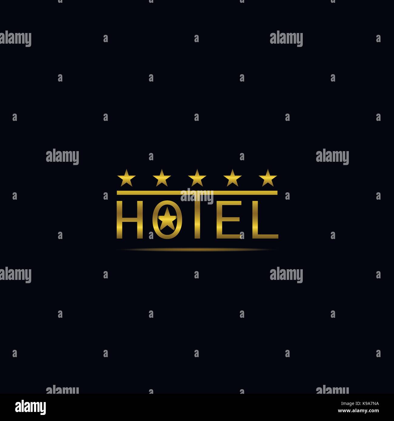 Five stars hotel label Stock Vector