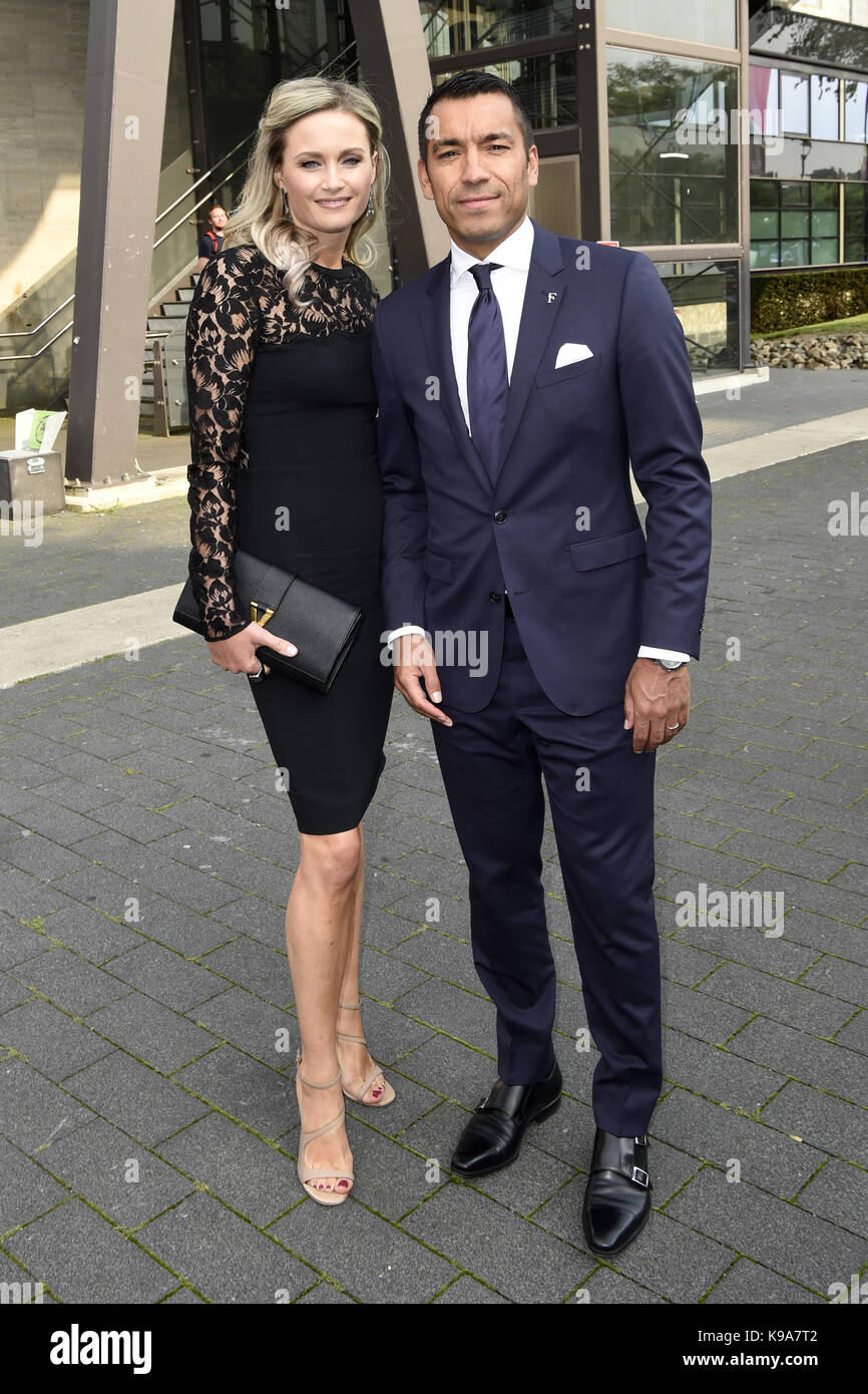Voetbalgala 2017 at Studio 21 in Hilversum, Netherlands.  Featuring: Giovanni van Bronckhorst, Marieke Wolsers van Bronckhorst Where: Hilversum, North Holland, Netherlands When: 21 Aug 2017 Credit: WENN.com  **Only available for publication in UK, USA, Germany, Austria, Switzerland** Stock Photo