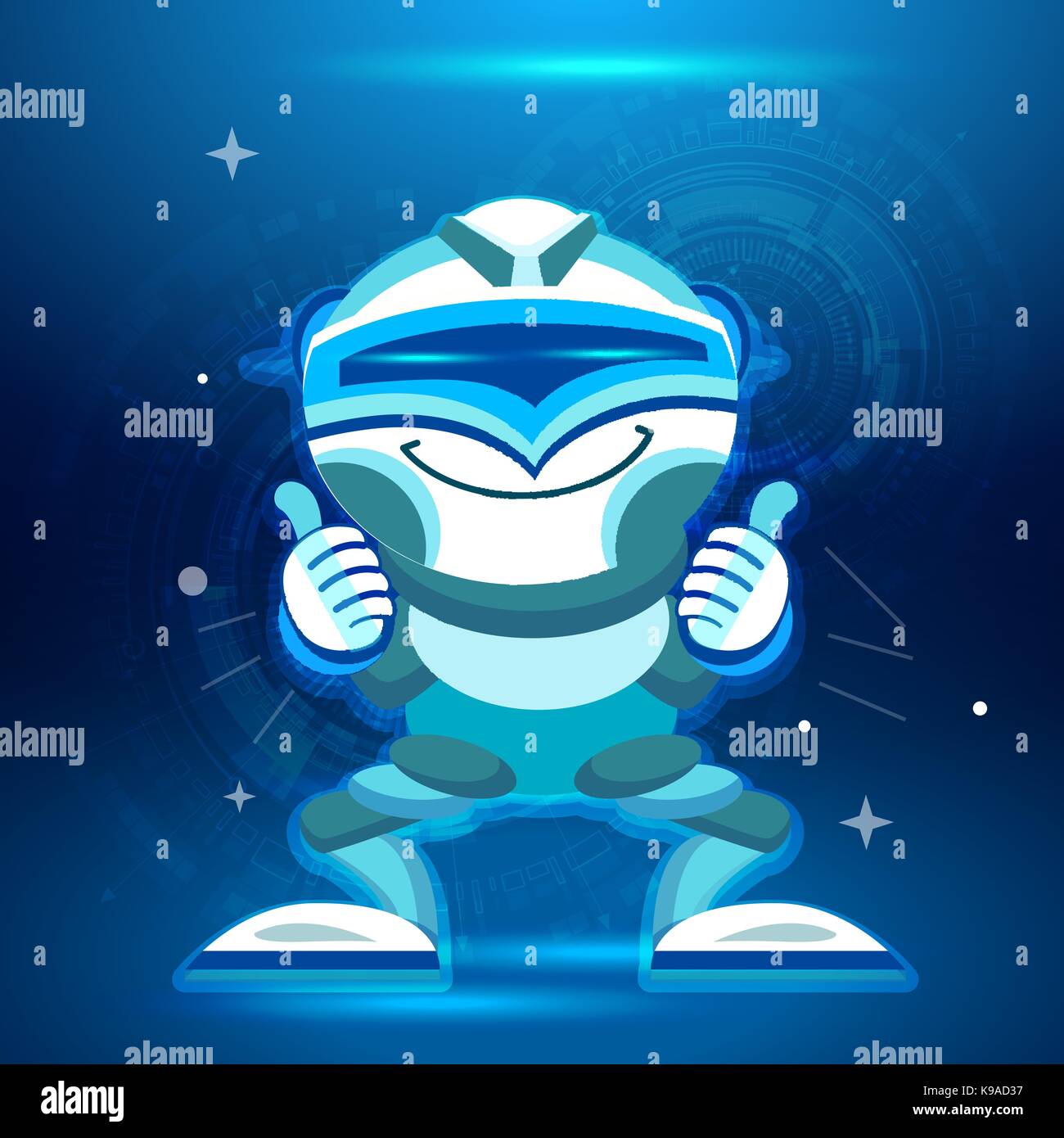 Modern concept character of Programming Bots, Robots, Computing, Machine Learning. Stock Vector