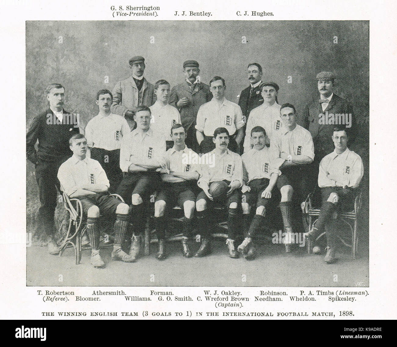 Winning England football squad of 1898 Stock Photo