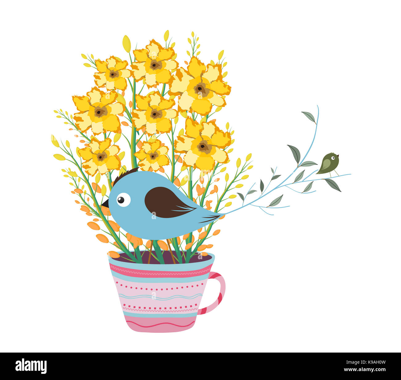 Birth Month Flowers Illustration, image size:1300x1233