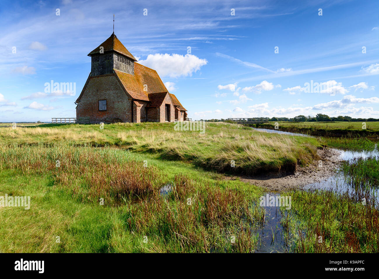 St Thomas a Becket Church at Fairfield on Romney Marsh in the Kent