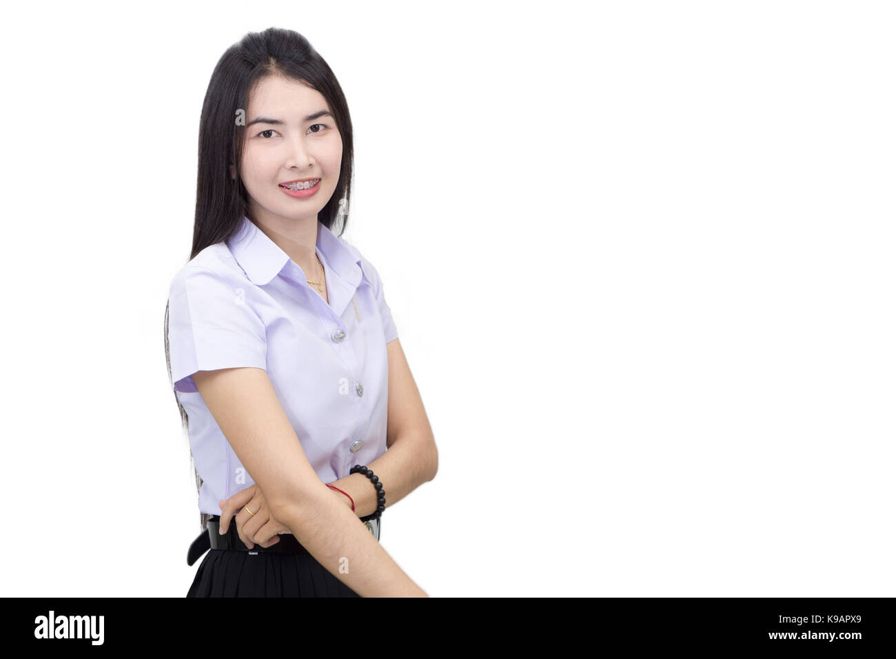 Portrait of thai adult student university uniform Stock Photo Alamy