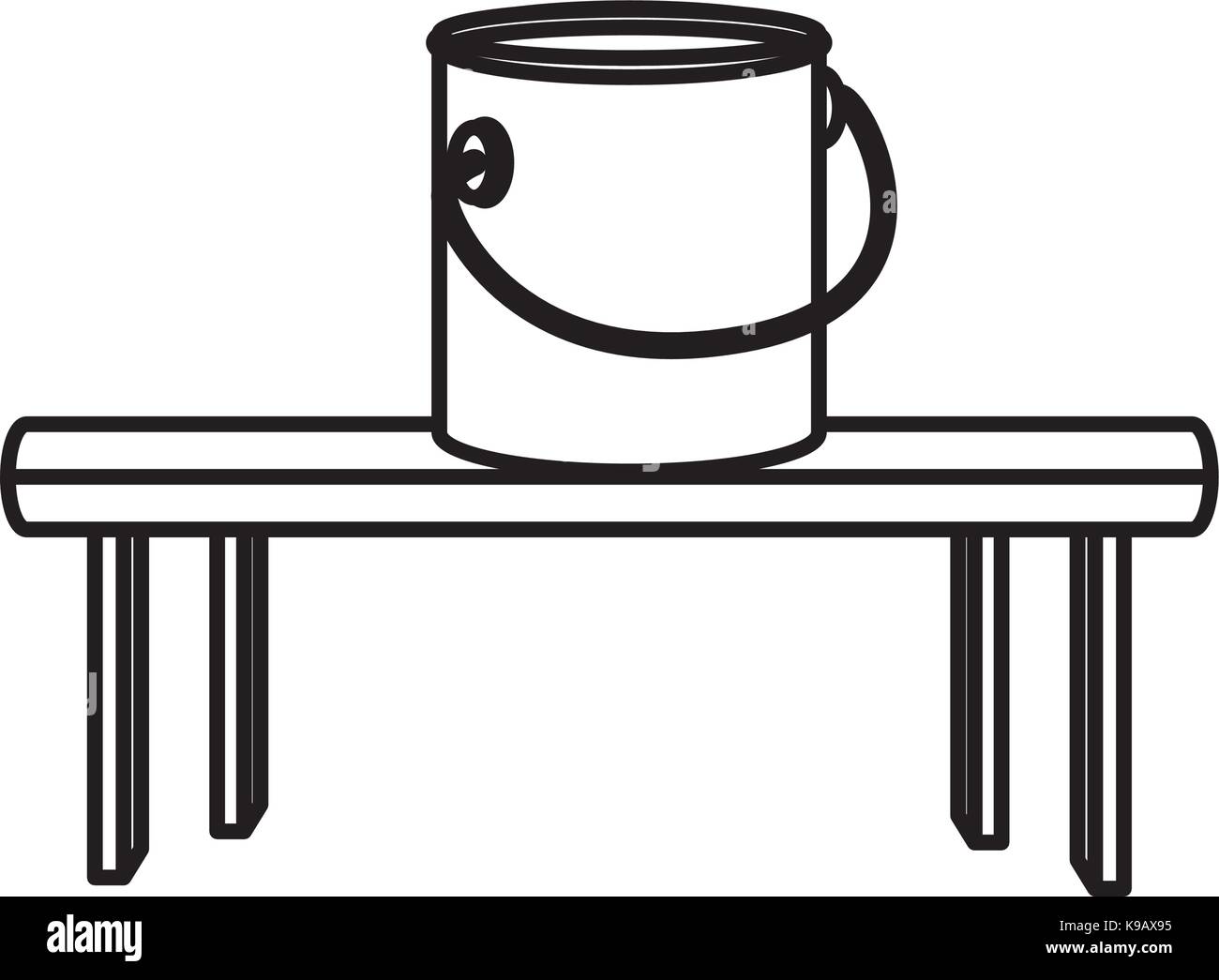 Paint bucket isolated Stock Vector Image & Art - Alamy