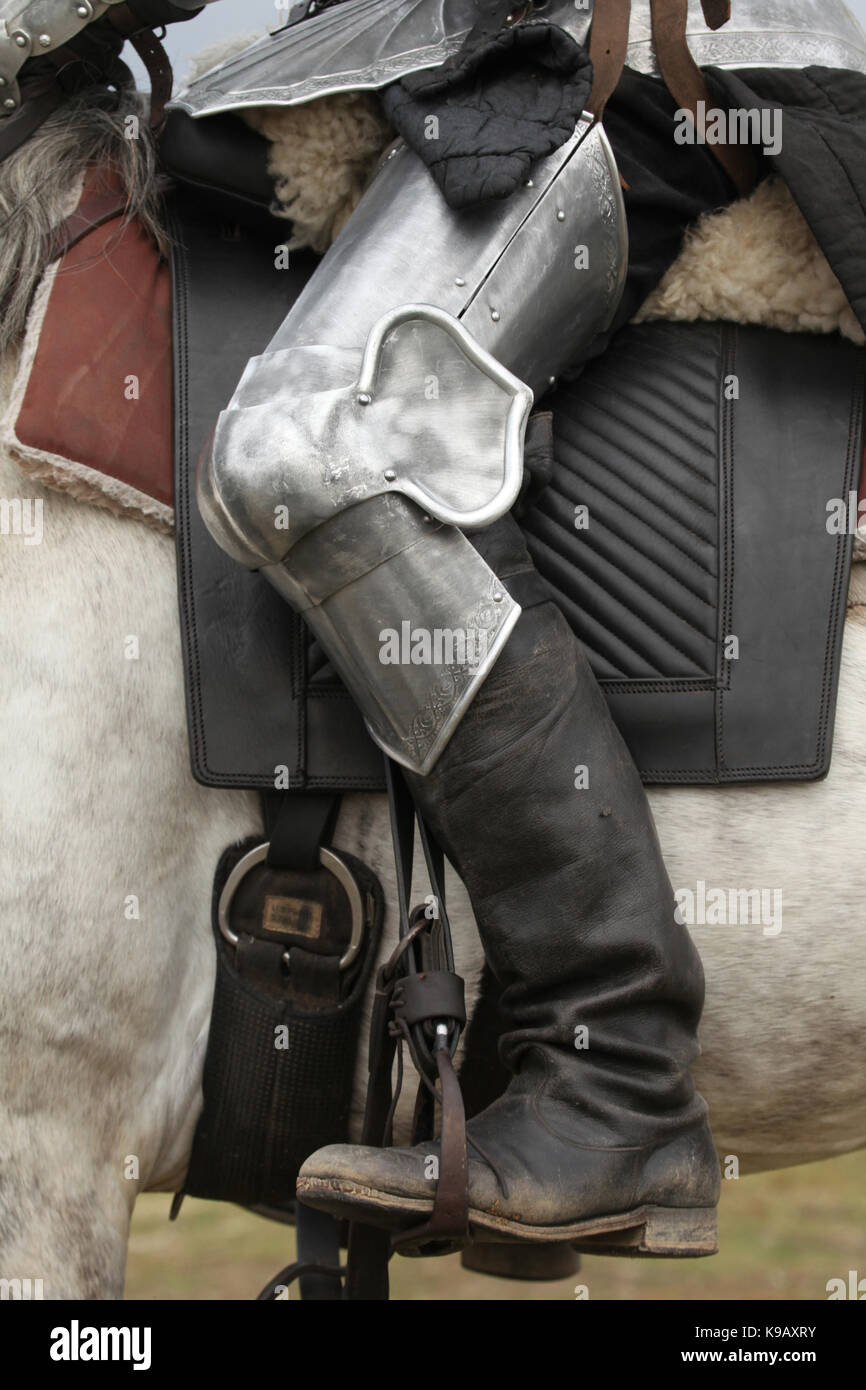 Die Ritter Detail of medieval armour pictured during the filming of the new German ...