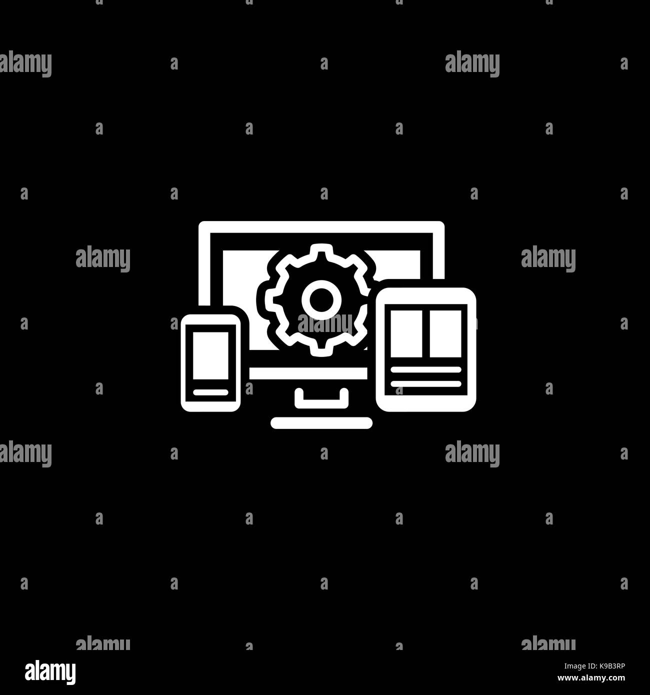 Website Optimization Icon. Flat Design. Isolated Illustration Stock