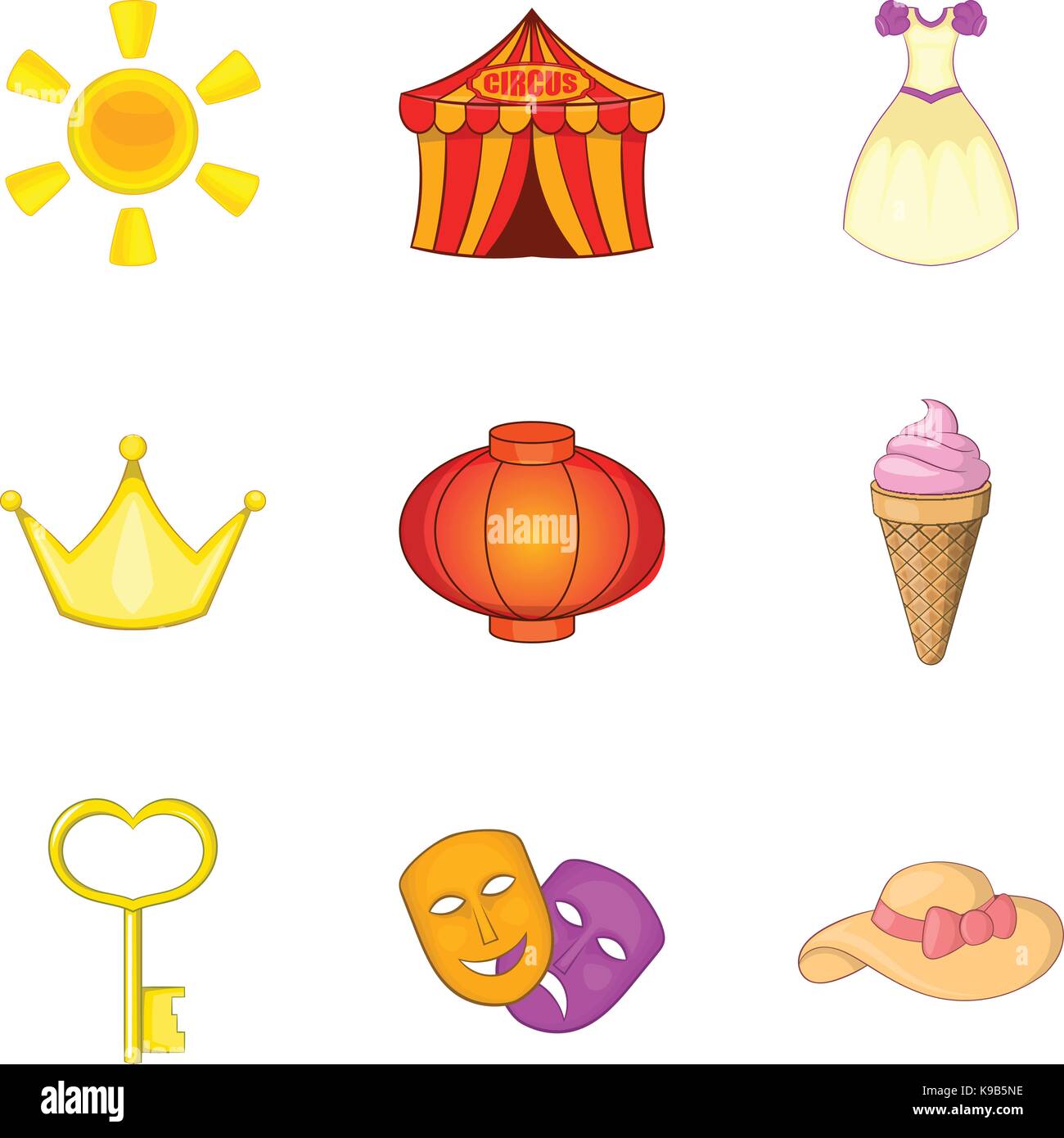 Dance night icons set, cartoon style Stock Vector Image & Art - Alamy