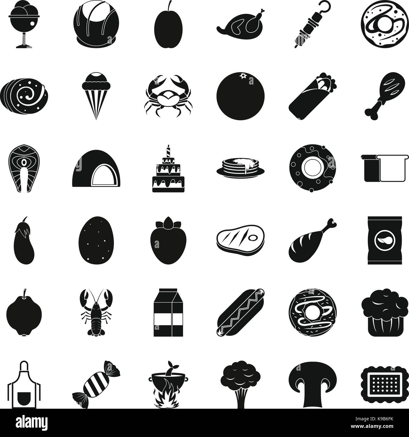 Autumn food icons set, simle style Stock Vector Image & Art - Alamy