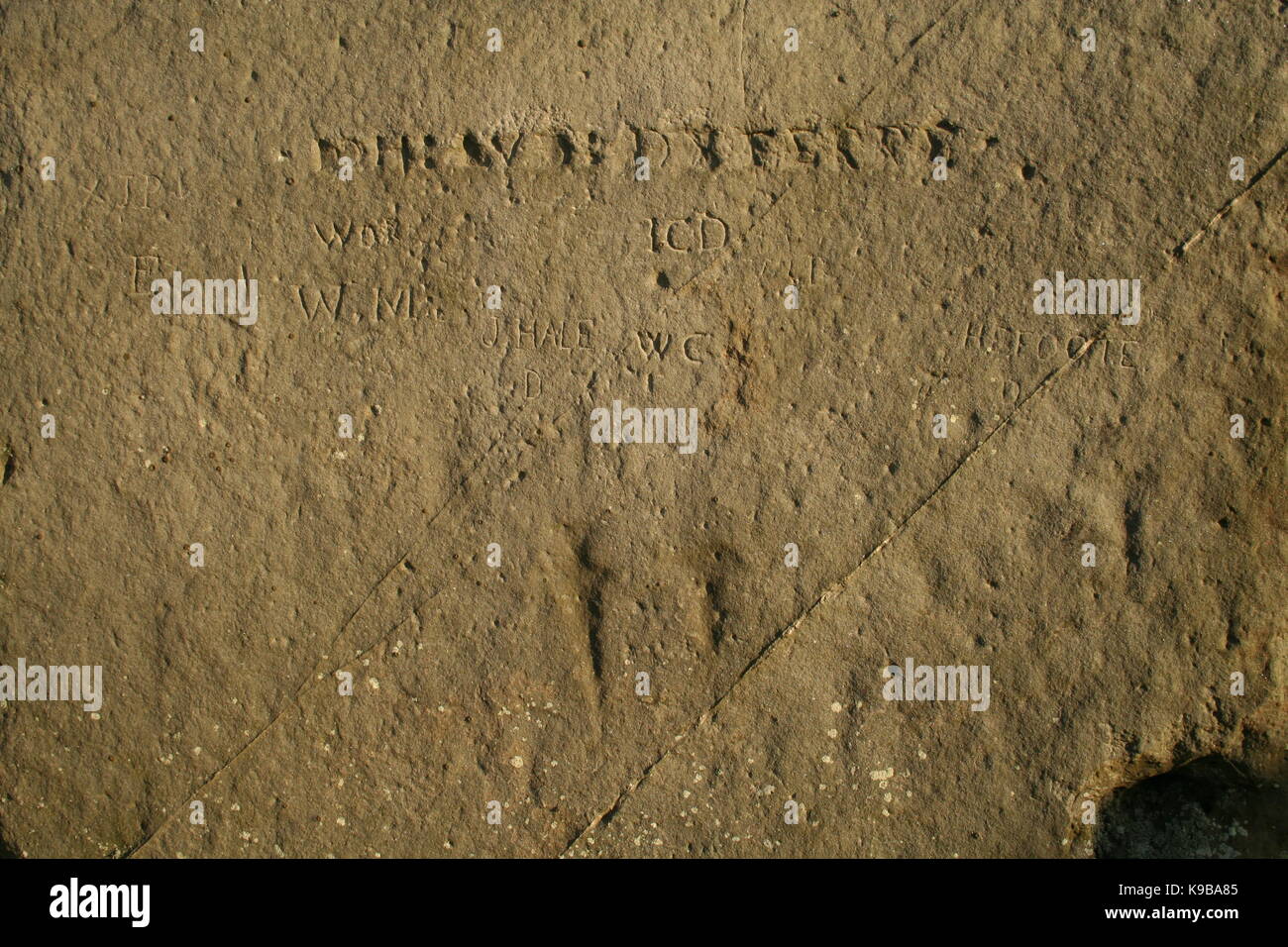 Stonehenge Ancient Dagger Carvings on Sarsens Stock Photo Alamy