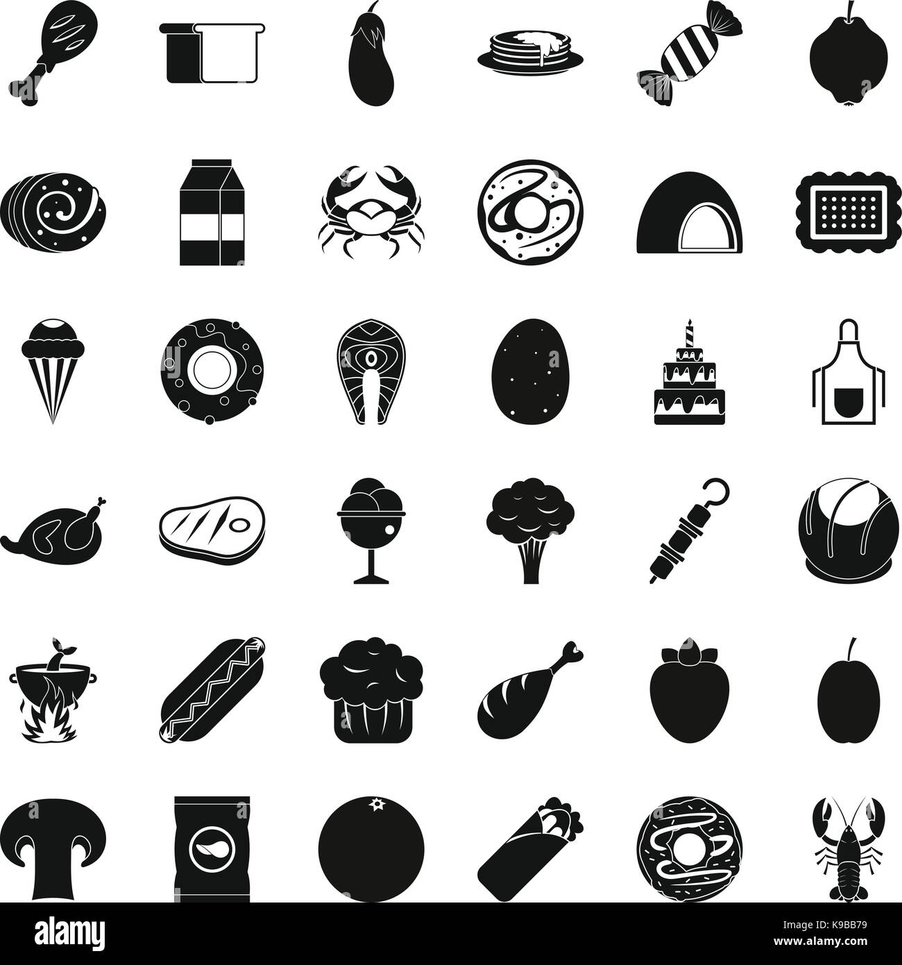 Candy icons set, simle style Stock Vector Image & Art - Alamy