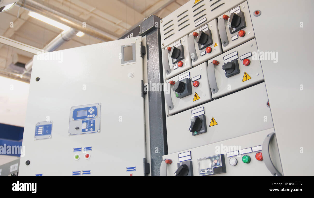 Part of machine for plastic sheets chemistry industry Stock Photo Alamy