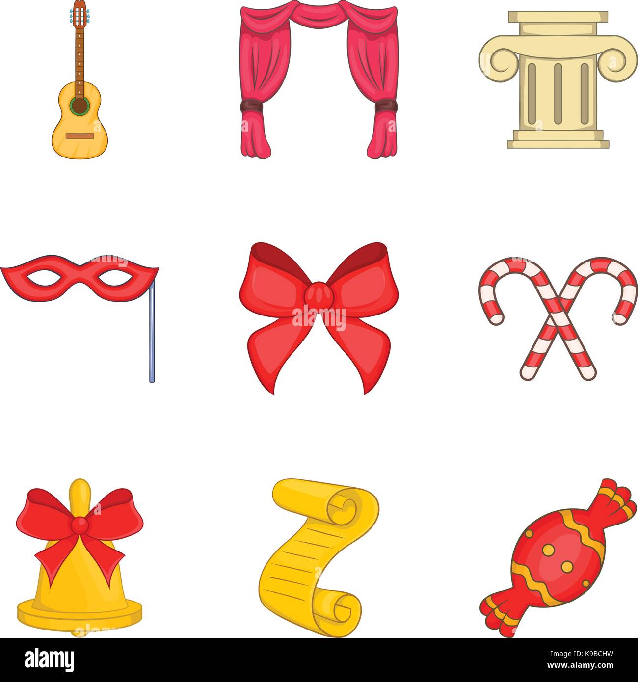 Ribbon icons set, cartoon style Stock Vector Image & Art - Alamy