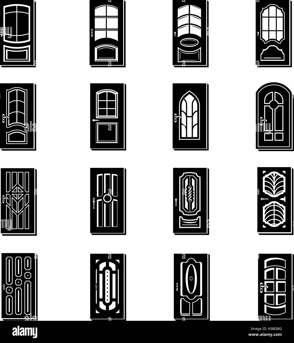 Open glass entry door Black and White Stock Photos & Images - Alamy
