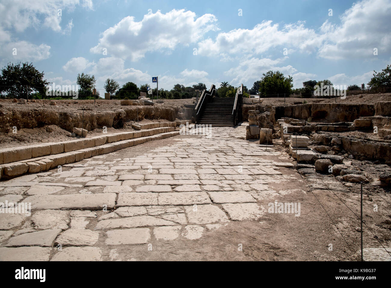 Israel, Lower Galilee, Zippori National Park The city of Zippori (Sepphoris) A Roman Byzantine period city with an abundance of mosaics Mosaic floor i Stock Photo