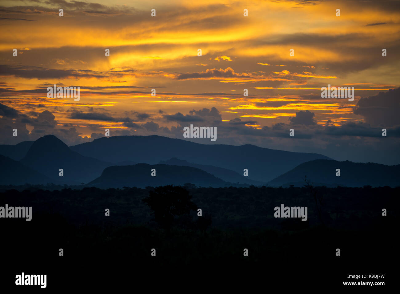 Sunset in Alto Hama Stock Photo