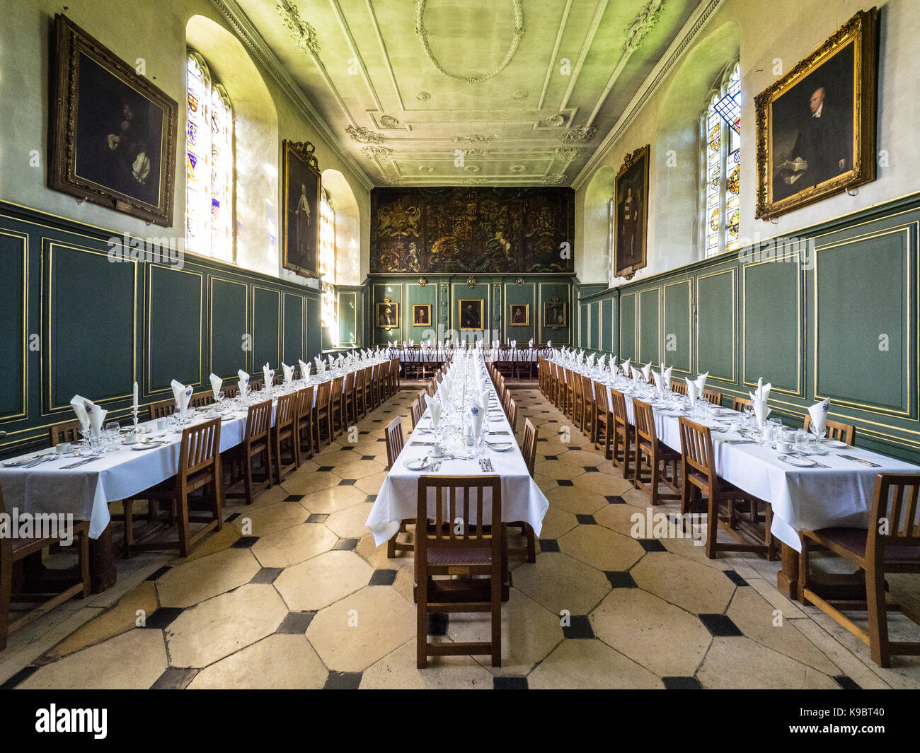 Magdalene College Cambridge Dining Room, Magdalene College is part of the University of Cambridge and was founded in 1428 & renamed Magdalene in 1542 Stock Photo