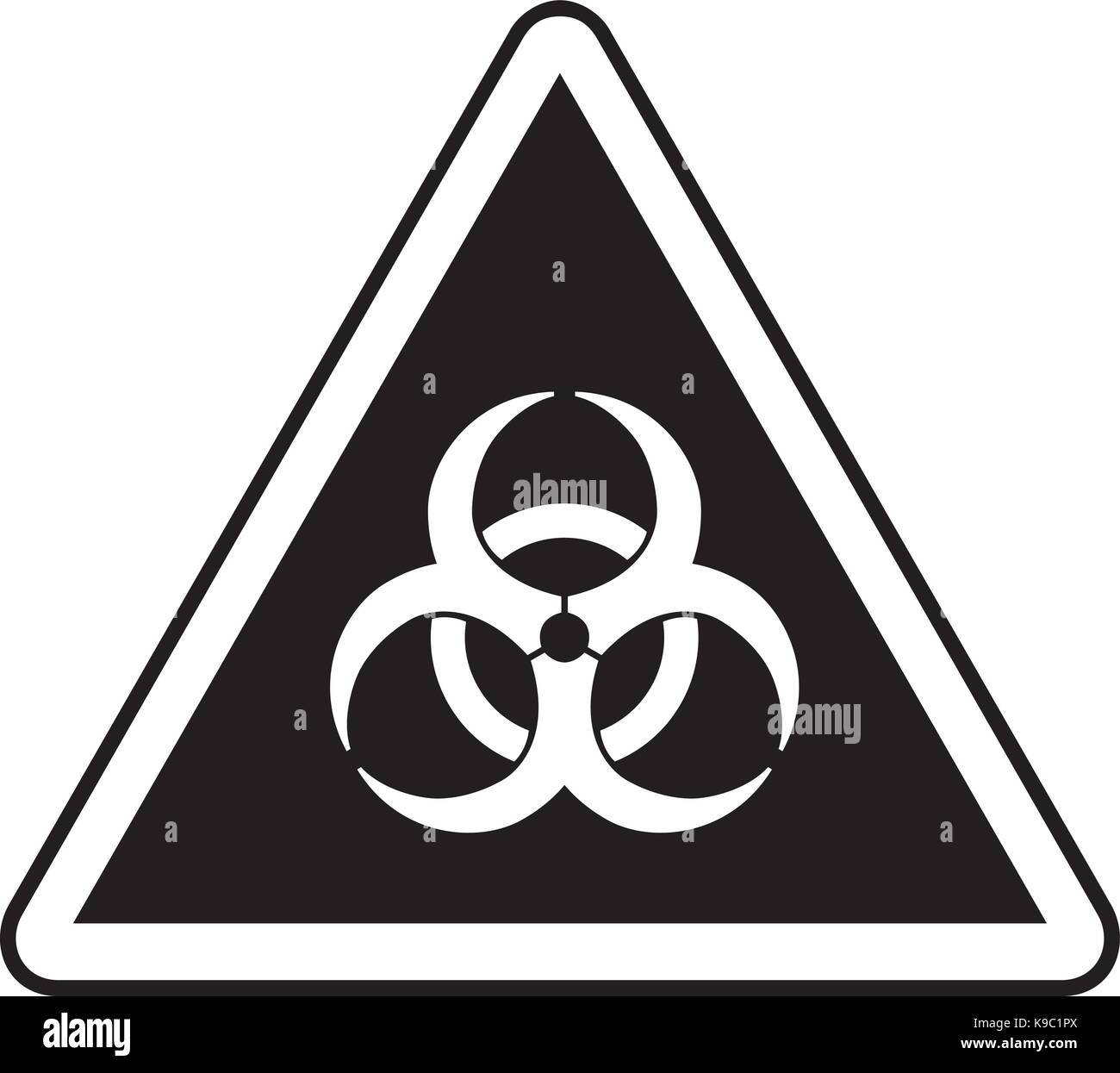 Biohazard sign warning vector Stock Vector