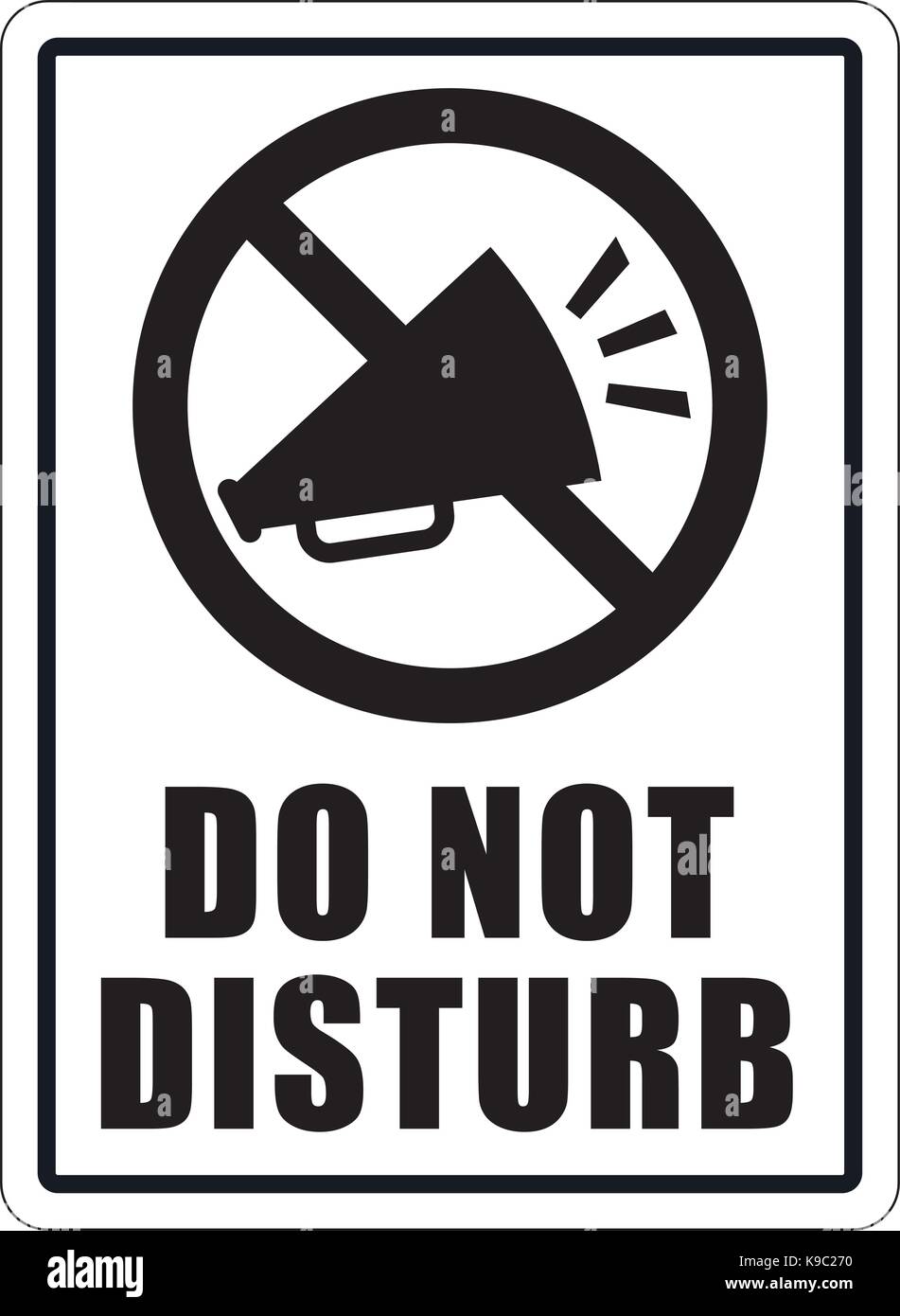 do not disturb warning sign Stock Vector Image & Art - Alamy