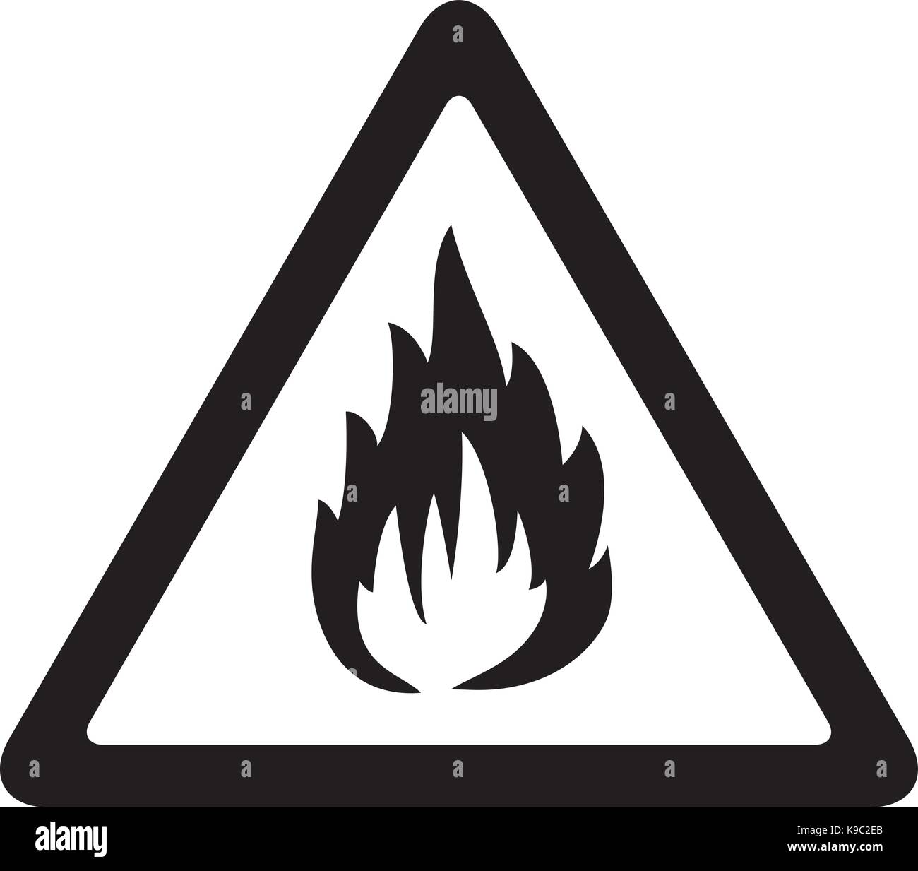 Fire warning signs Stock Vector Image & Art - Alamy