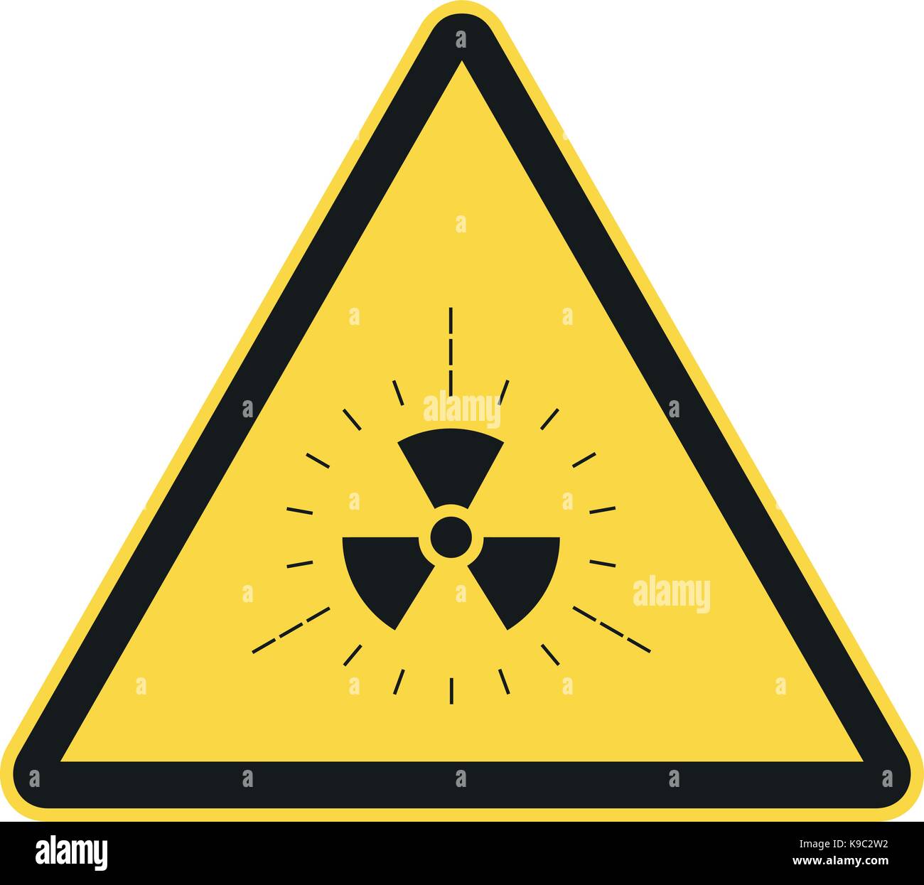 Radiation warning sign Stock Vector