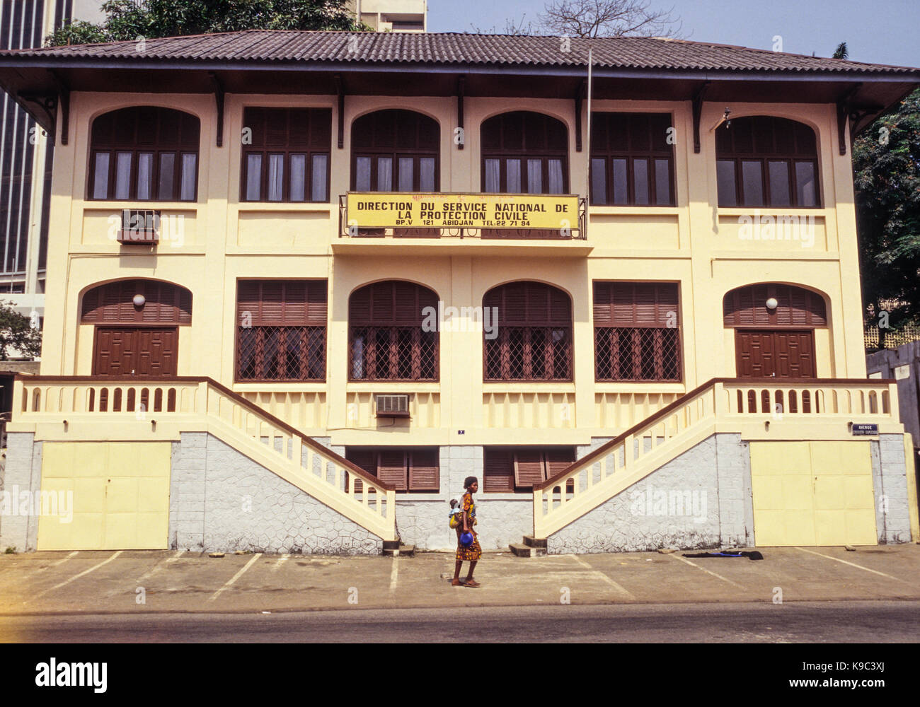 Abidjan, Ivory Coast, Cote d'Ivoire.  Building from the French Colonial Era. Stock Photo