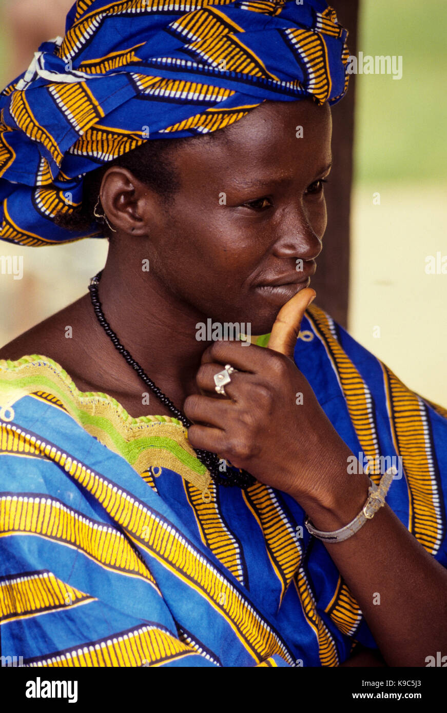 Abidjan, Ivory Coast, Cote d'Ivoire.  Young Ivorian Woman. Stock Photo