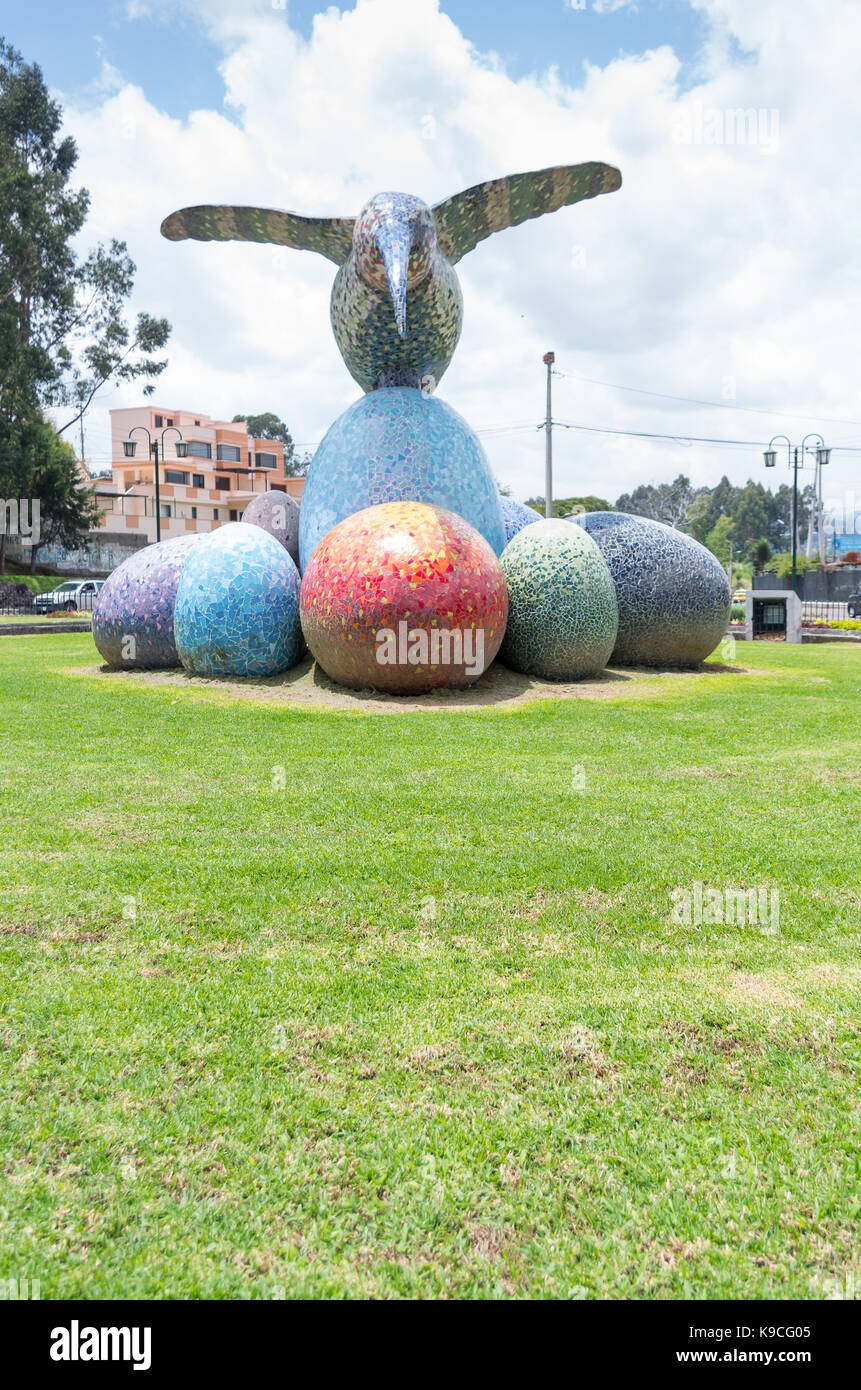 Quito, Ecuador 28 APRIL, 2015 Historic monument of a huge colorful