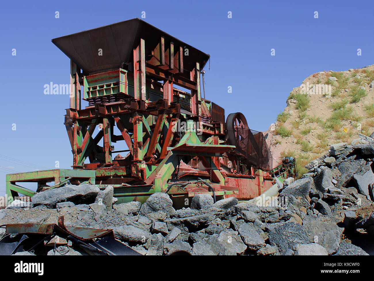 Old machinery. Rock breaker Stock Photo - Alamy