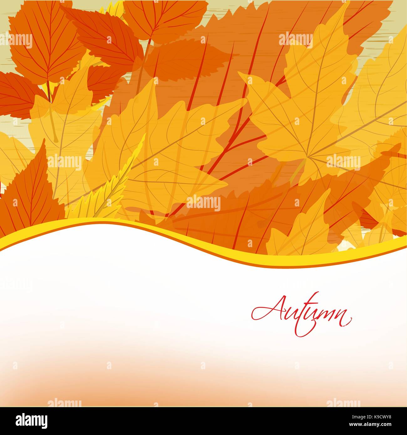 autumn background with leaves Stock Vector Image & Art - Alamy