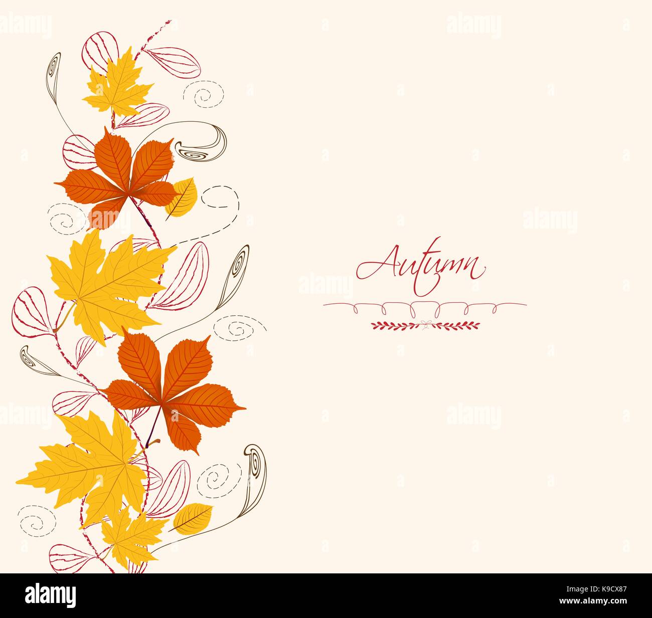 Autumn leaf background Stock Vector Image & Art - Alamy