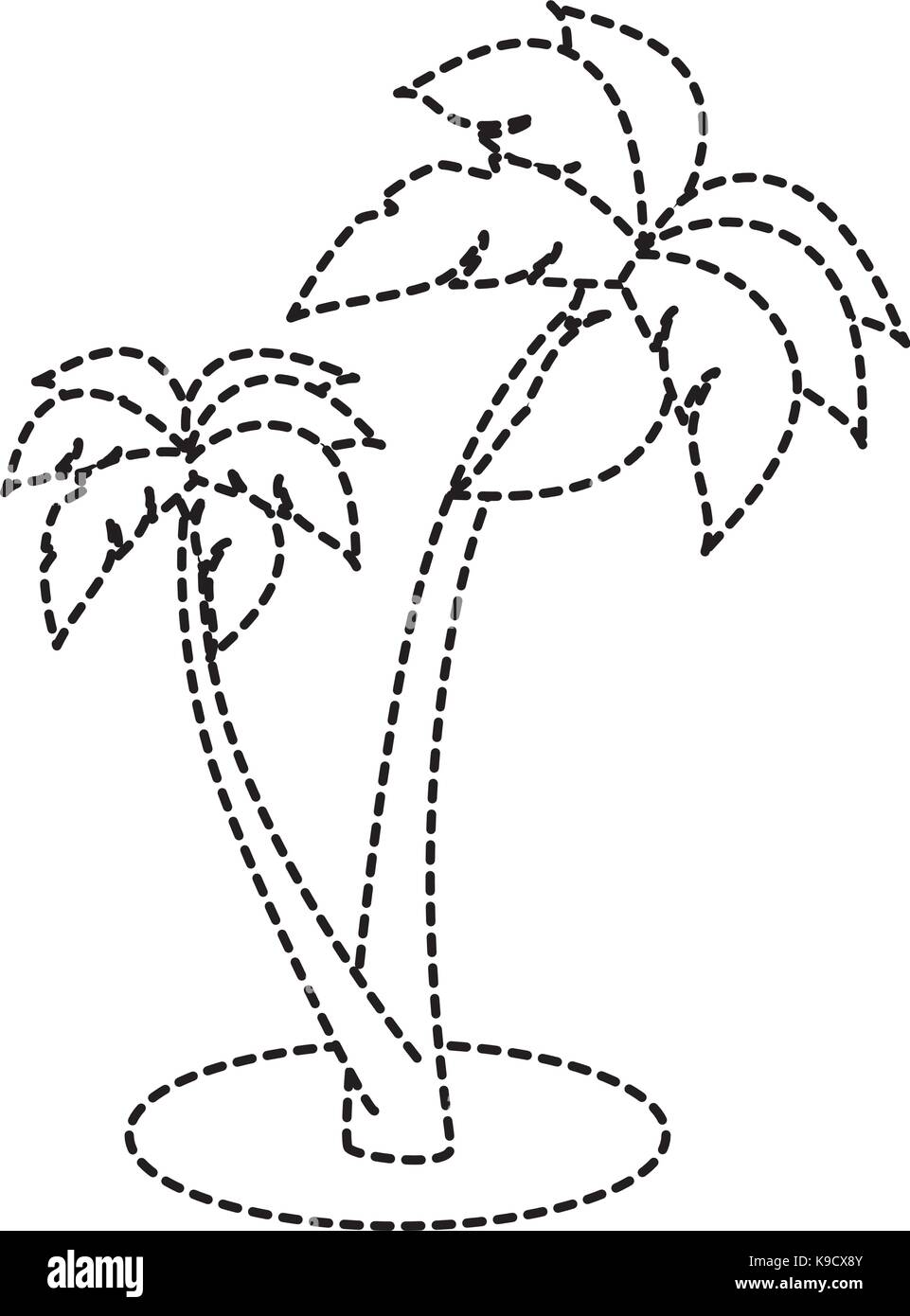 tree palm beach isolated icon vector illustration design Stock Vector ...