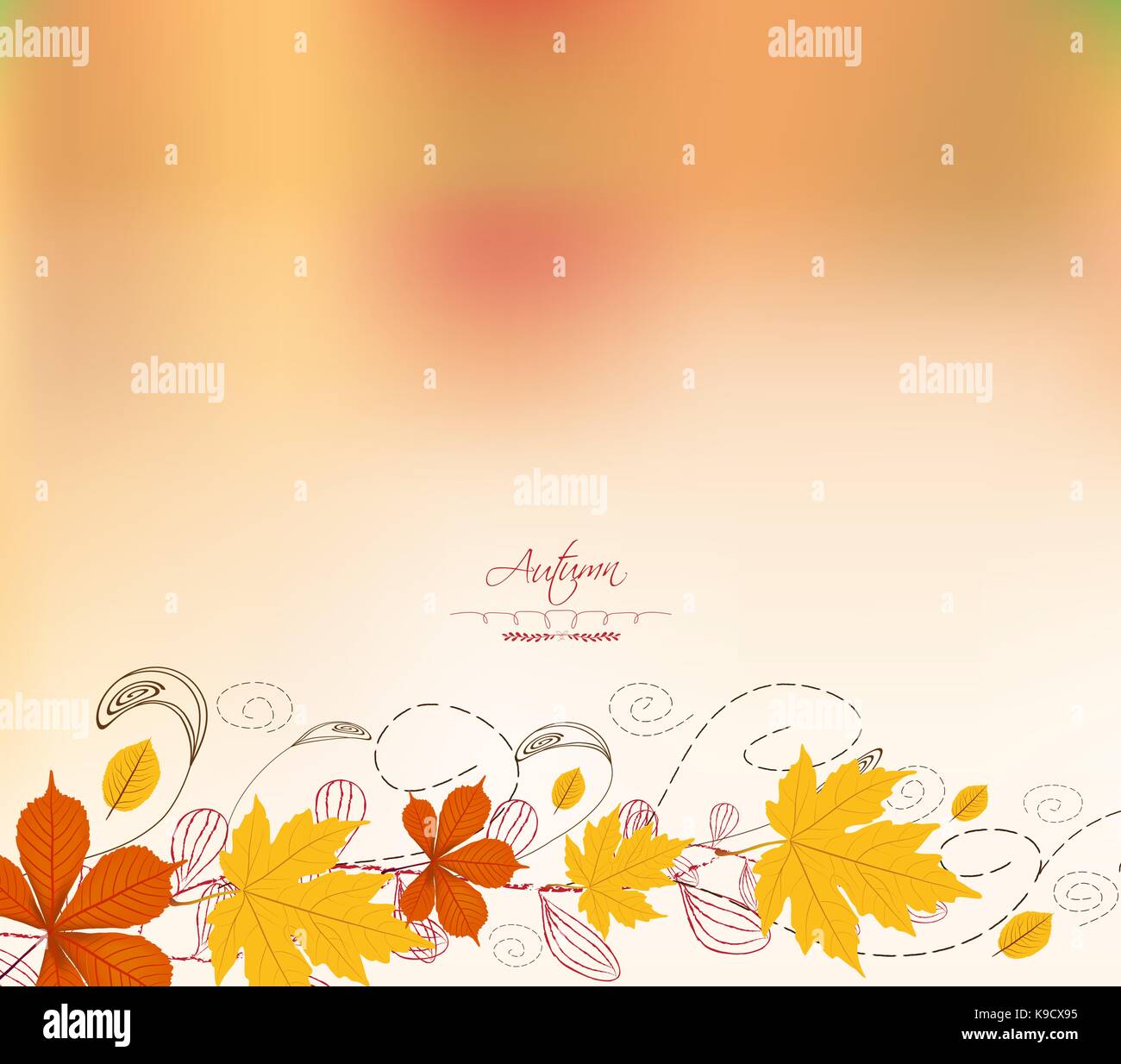 Autumn background with leaves Stock Vector Image & Art - Alamy