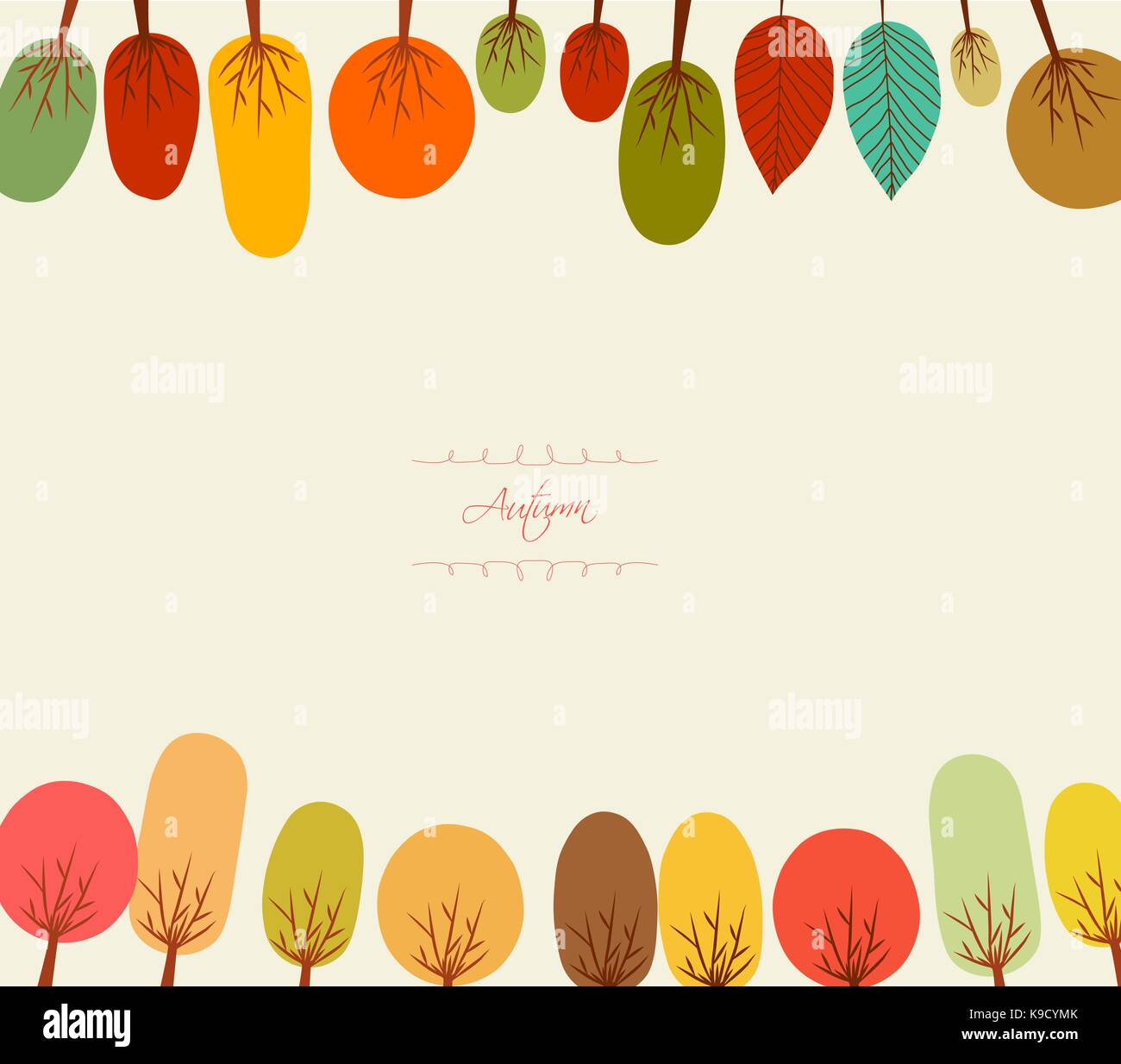 Autumn background with trees Stock Vector Image & Art - Alamy