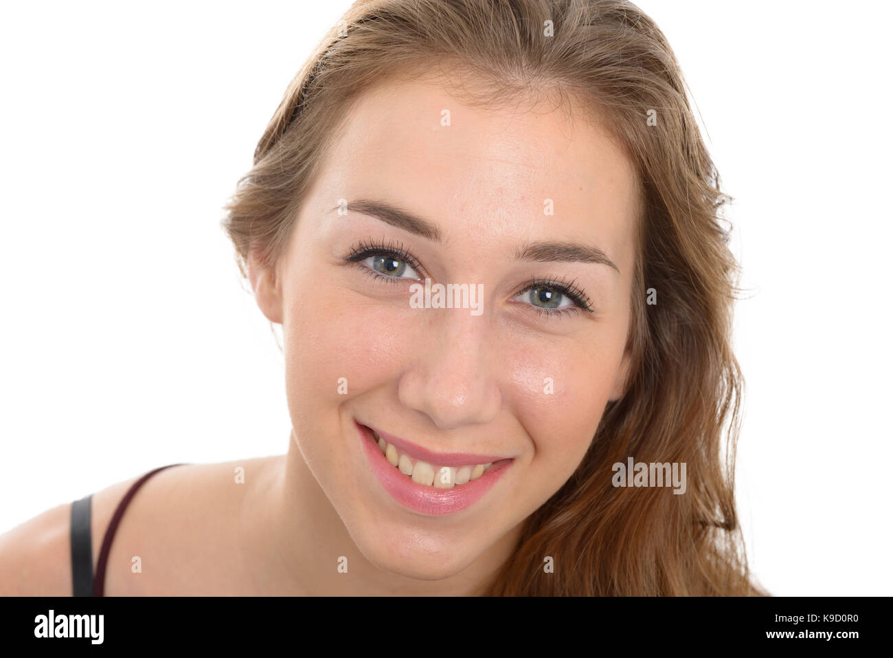a portrait of a young woman with a beautiful smile Stock Photo - Alamy