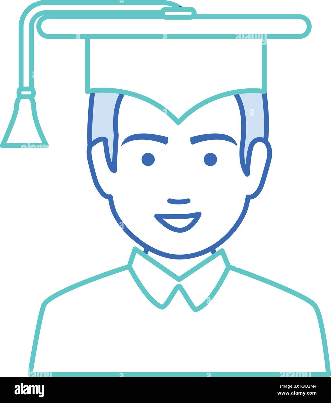 student with hat graduation avatar vector illustration design Stock ...