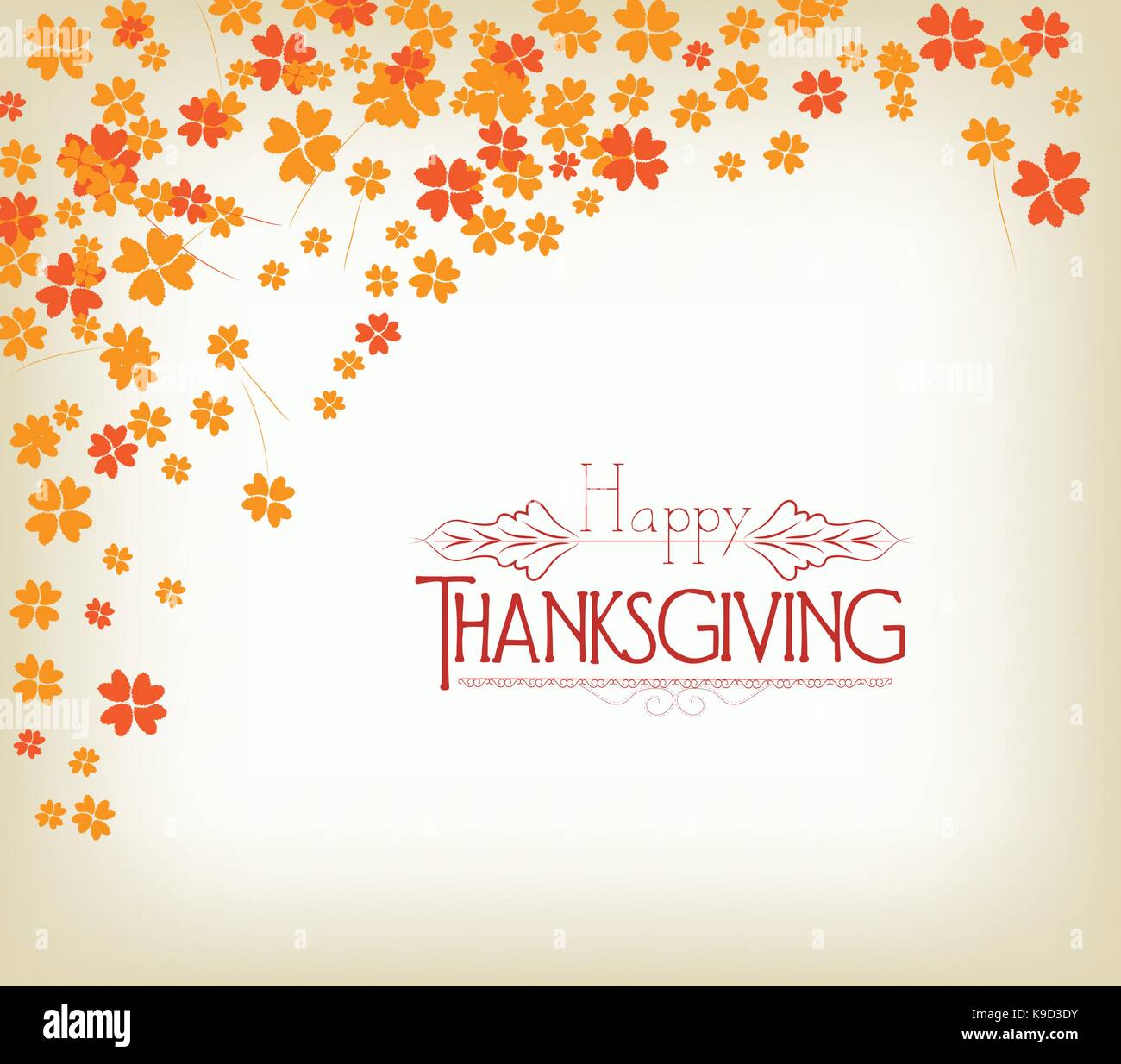 Thanksgiving Day background with maple leaf Stock Vector Image & Art ...