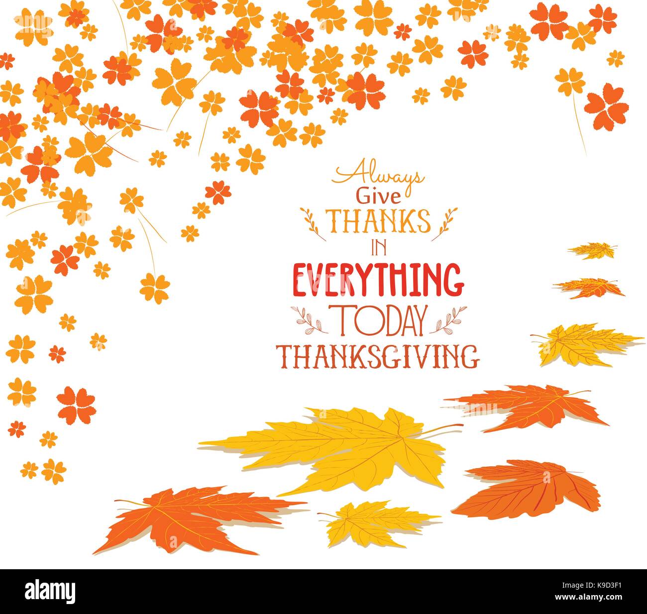 Thanksgiving Day background with maple leaf Stock Vector Image & Art ...
