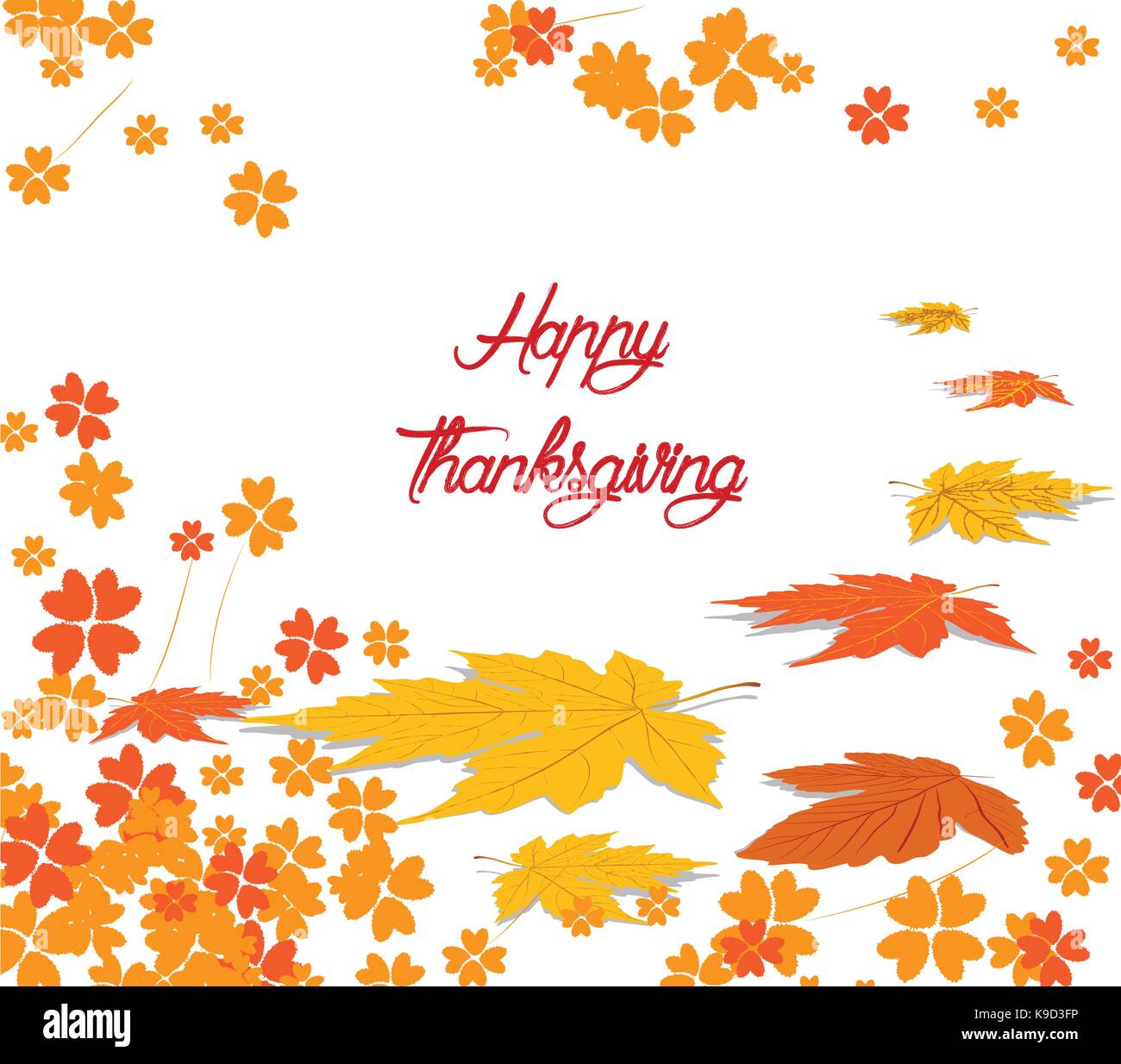 Thanksgiving Day background with maple leaf Stock Vector Image & Art ...