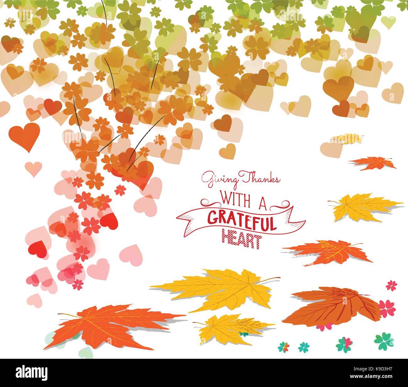 Thanksgiving Day background with maple leaf Stock Vector Image & Art ...
