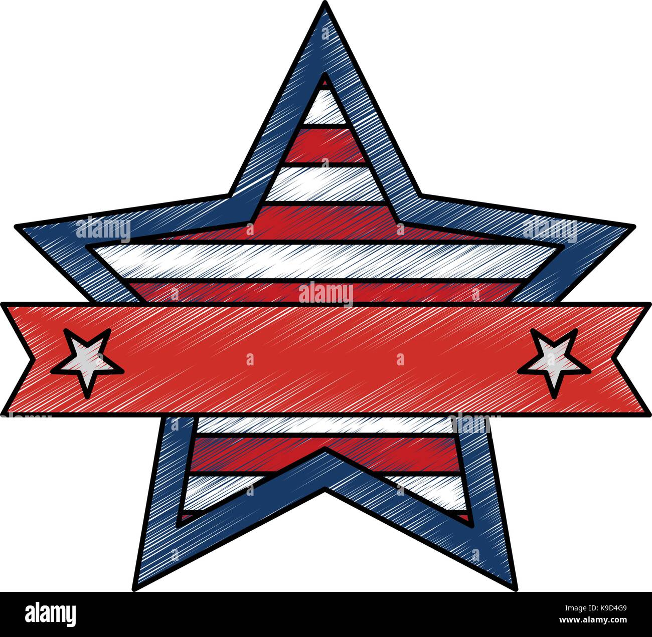 star with united states of america flag Stock Vector Image & Art - Alamy
