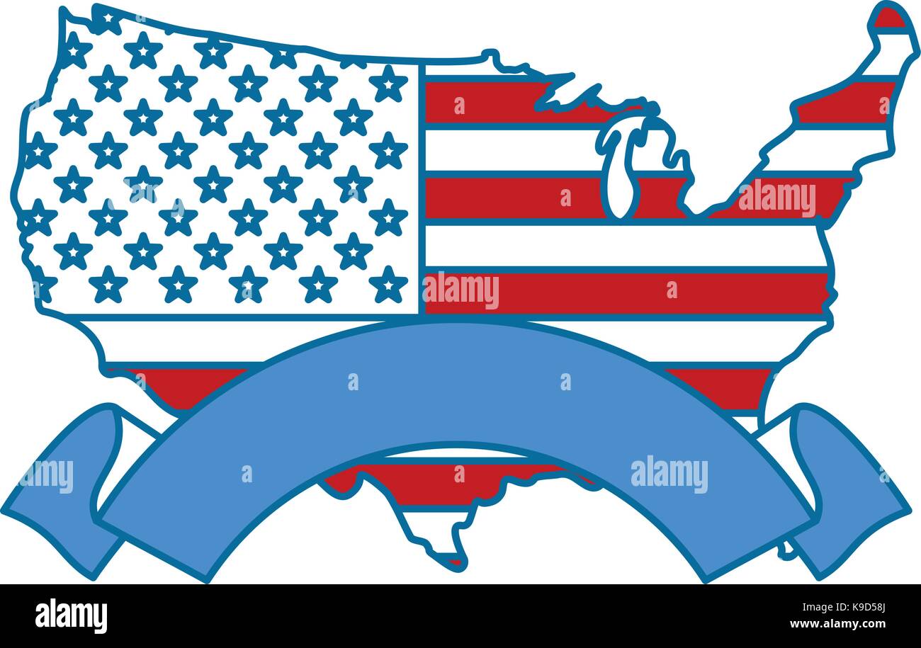 united states of america map vector illustration design Stock Vector ...