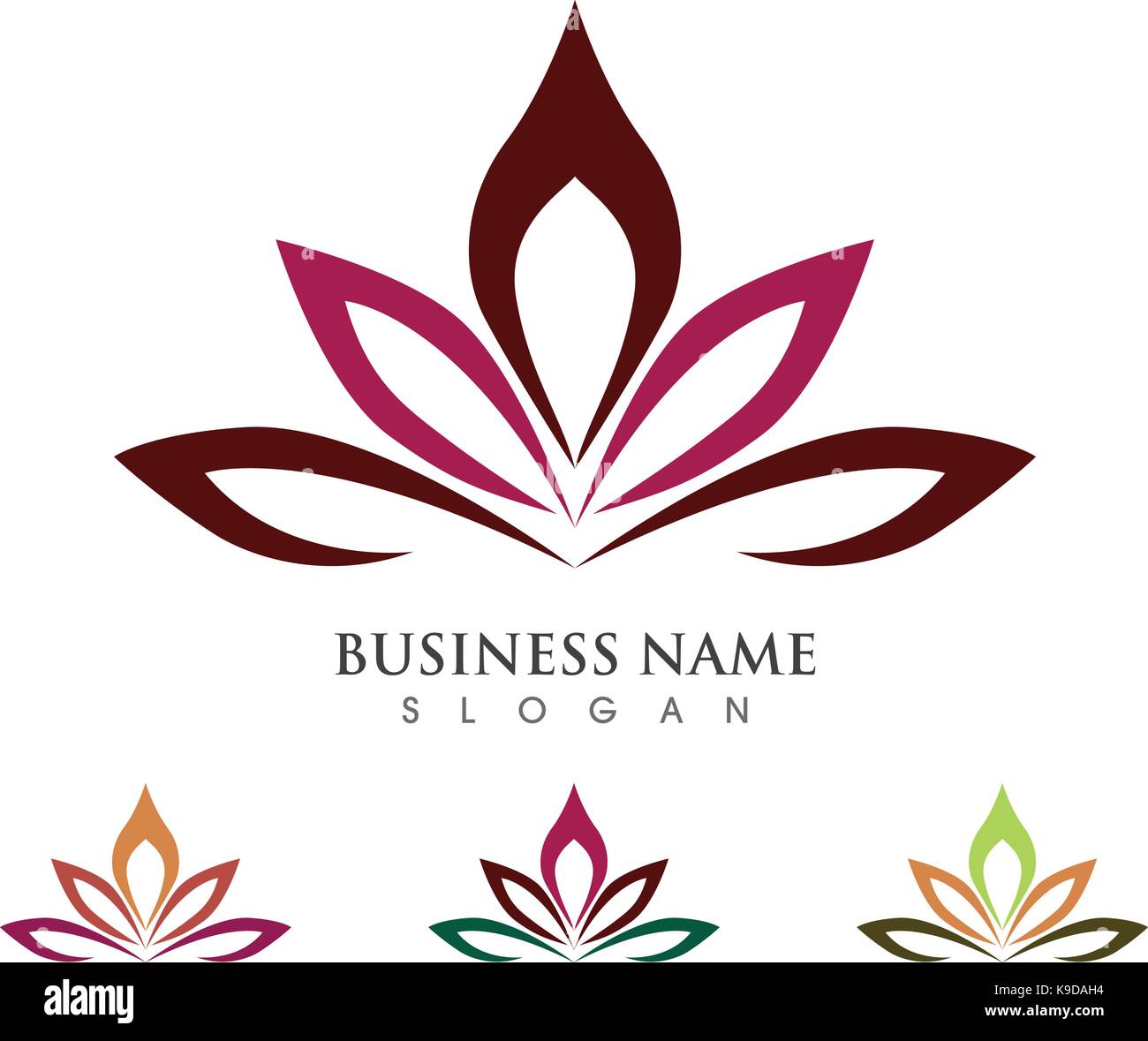 Beauty Vector Lotus flowers design logo Template icon Stock Vector ...