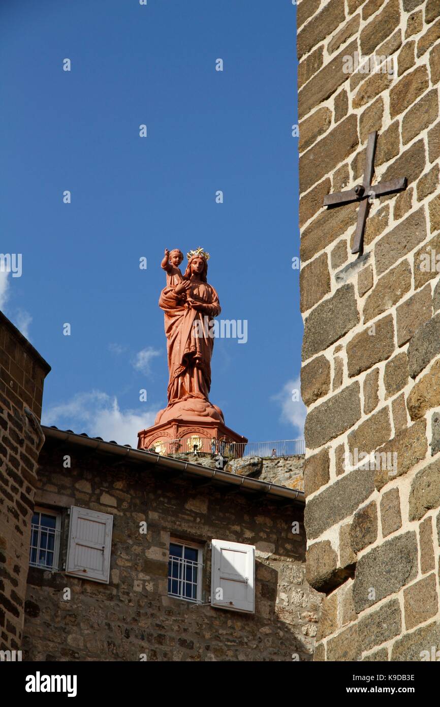 The feast of the king of the bird is a popular festival inherited from the Renaissance, medieval, at Le Puy en Velay, Haute-Loire, France Stock Photo