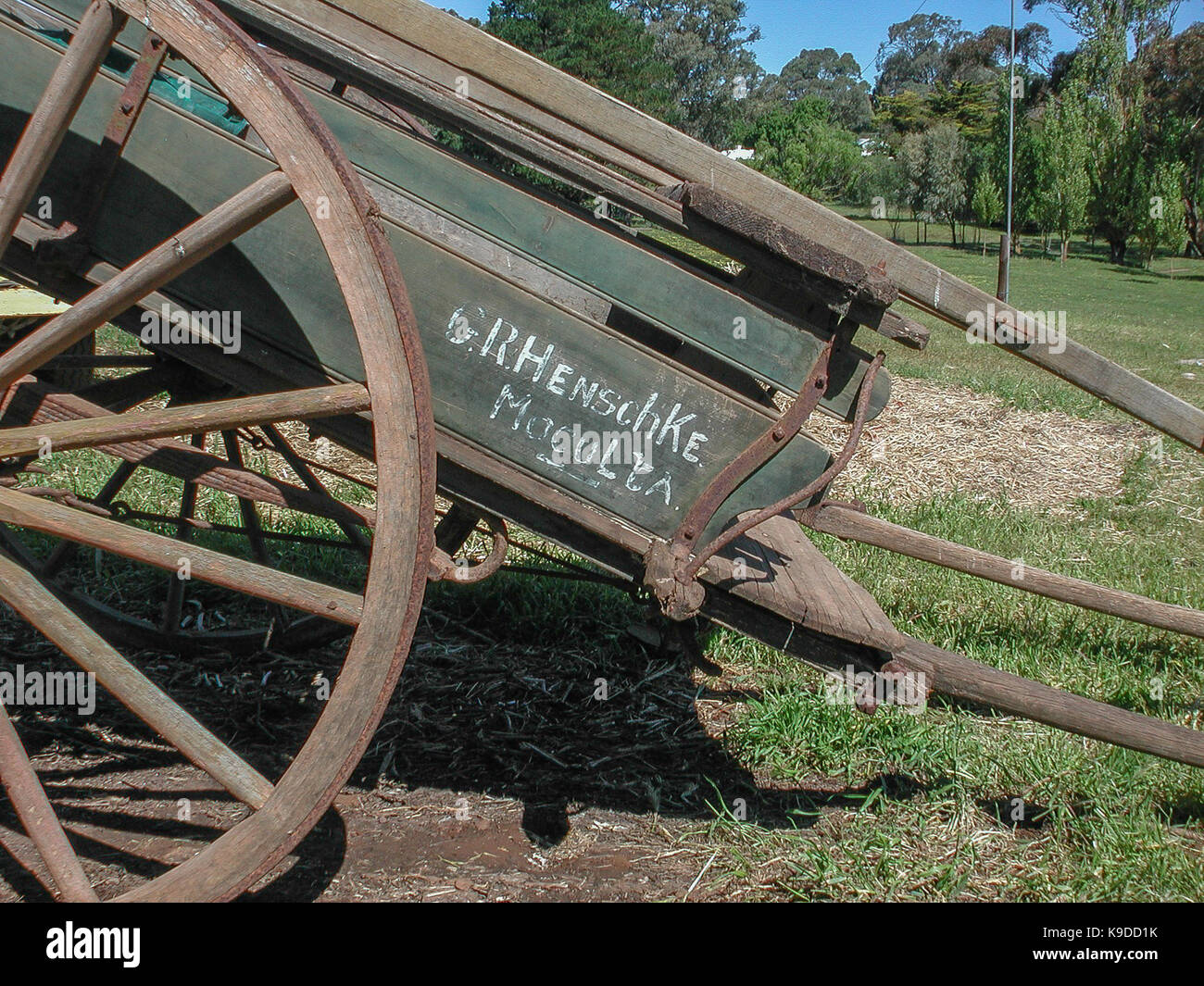 old cart at Henschke winery, Eden Valley, South Australia, Australia Stock Photo